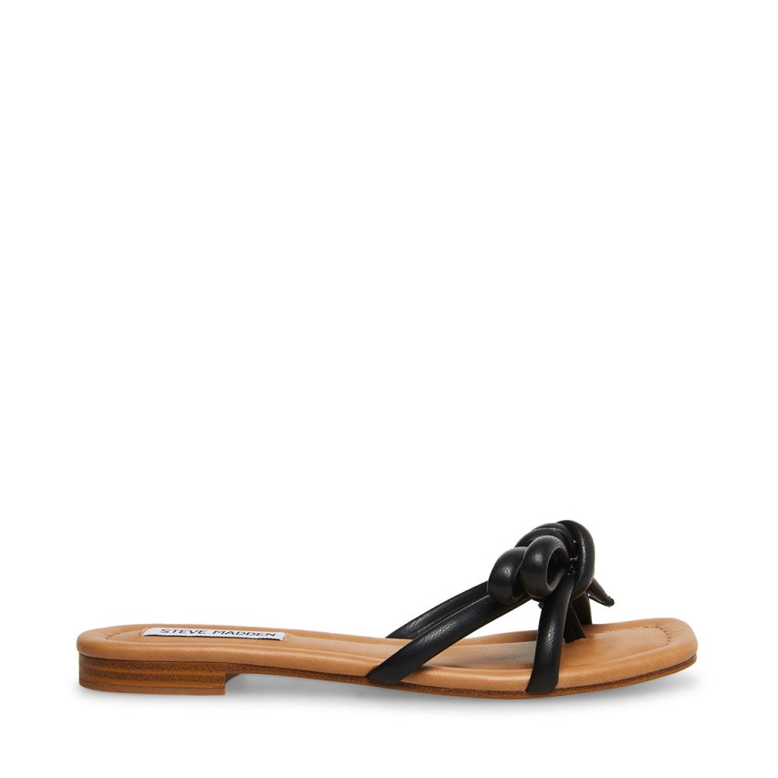 Black Steve Madden Maura Women's Slides | PH 8506GHQ